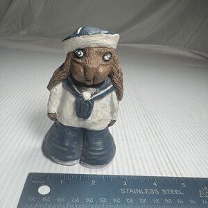 Vintage 1989 Sarah's Attic Sailor Bunny Rabbit Figurine 4.5" Tall